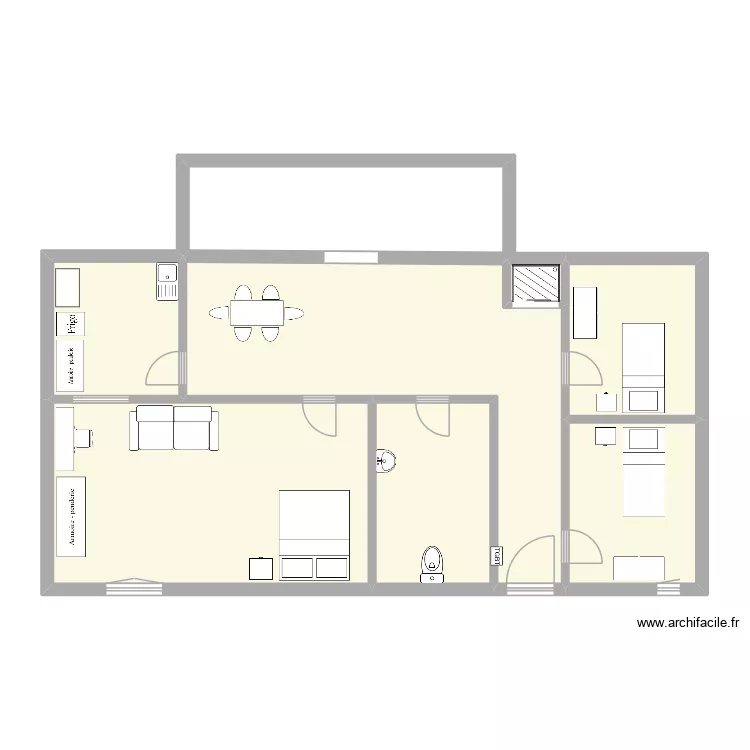 alexandrina. Plan de 7 pièces et 86 m²