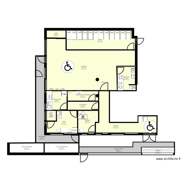 92C35JM Projet V4 Jordan MAJ NY. Plan de 16 pièces et 149 m2