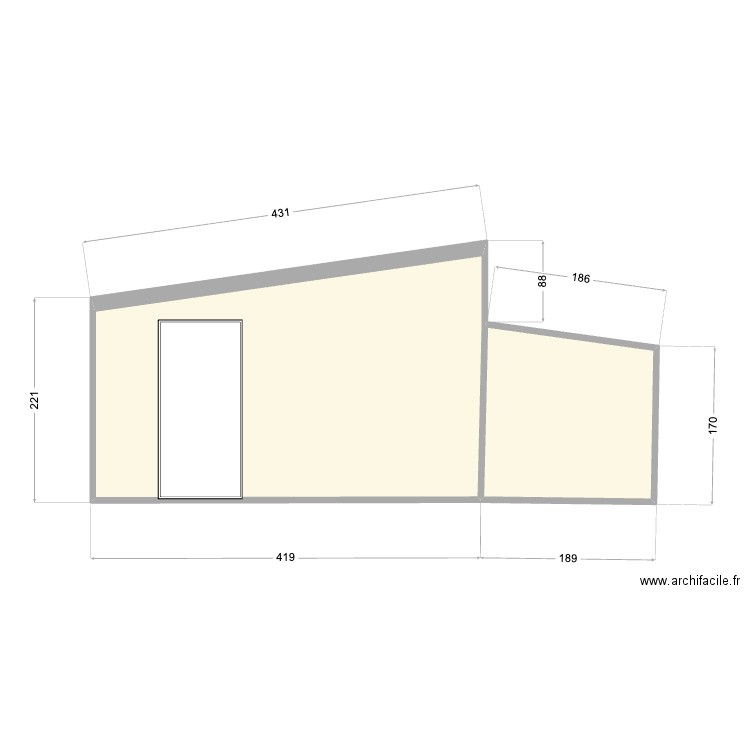 facade abri Pénerf 2025_11. Plan de 2 pièces et 13 m2