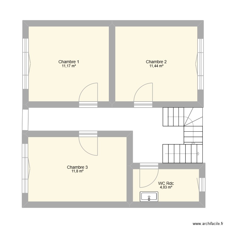 Bagneux. Plan de 4 pièces et 38 m2