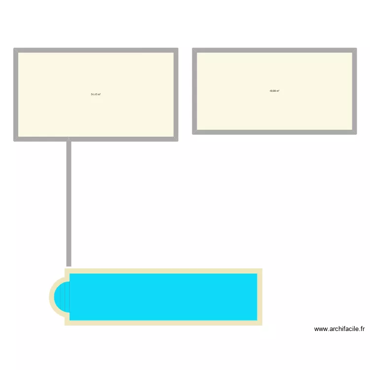 Domaine. Plan de 2 et 104 m² Domaine. Plan de 2 et 104 m²