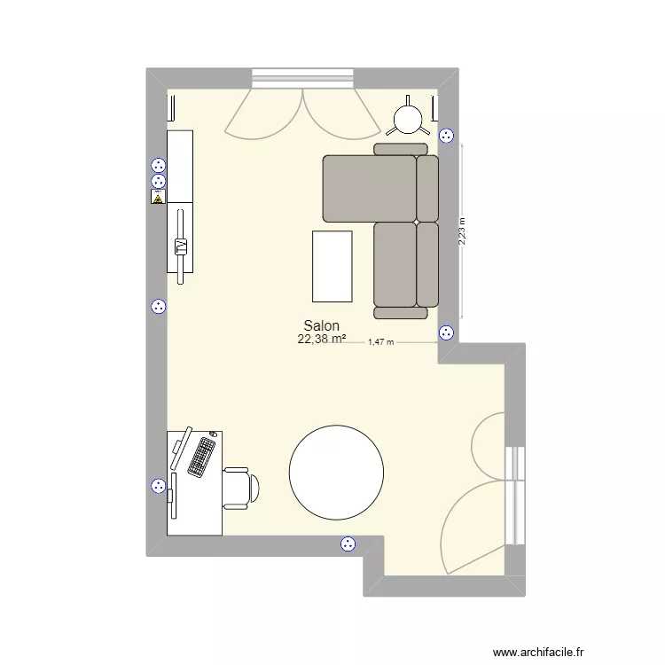 Projet. Plan de 1 et 22 m² Projet. Plan de 1 et 22 m²