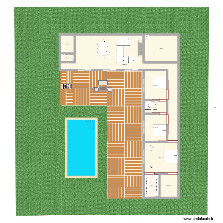 Portugal3. Plan de 10 pièces et 156 m2