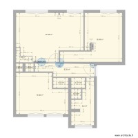 Plan Coubertin 65m² 3 STUDIOS