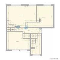 Plan Coubertin 65m&sup2; 3 STUDIOS