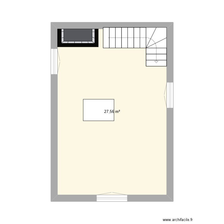 essai. Plan de 1 pièce et 28 m2