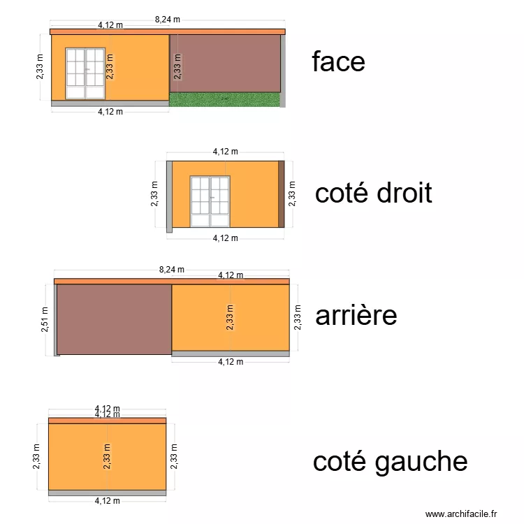 plan de fa&ccedil;ade. Plan de 