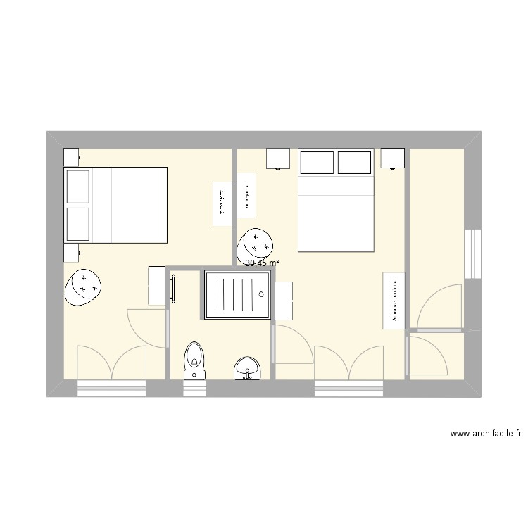 ANNEXE 3. Plan de 1 pièce et 30 m2