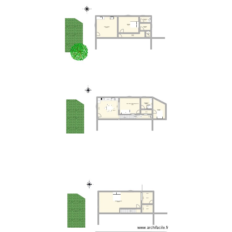 Base. Plan de 15 pièces et 175 m2