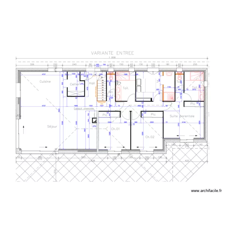 test plein pied. Plan de test plein pied. Plan de