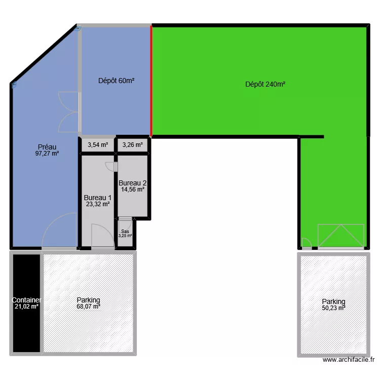 local carmen. Plan de 11 et 578 m² local carmen. Plan de 11 et 578 m²