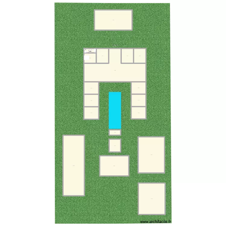 KIMPOKO 2. Plan de 19 pièces et 1243 m²