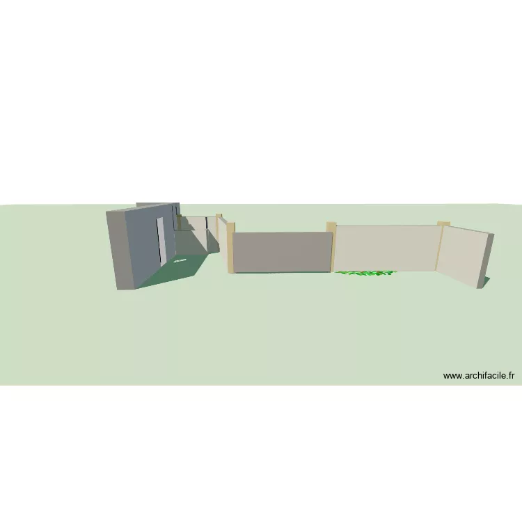 Plan murette. Plan de 1  et 1 m²