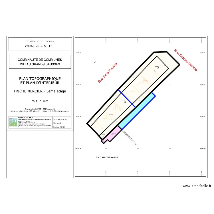 FRICHE MERCIER R+3 V2. Plan de 7 pièces et 284 m2