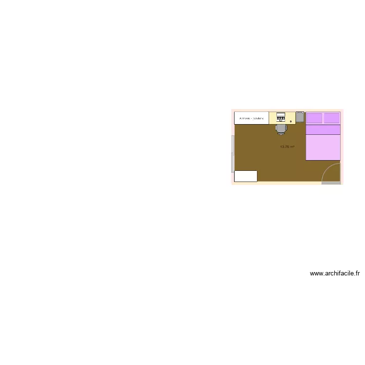 Chambre Sarah 02-12-2023. Plan de 