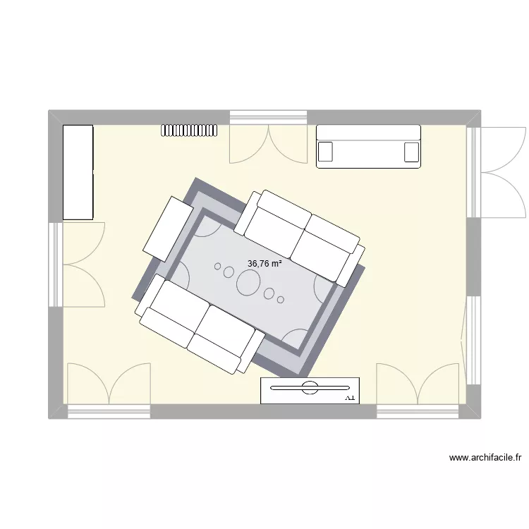 Family room V3. Plan de 