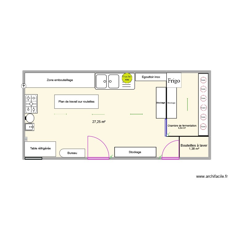 Laboratoire de transformation chambre verticale &agrave; droite v2. Plan de 0 pièce et 0 m2