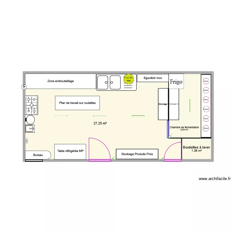 Laboratoire de transformation chambre verticale à droite v2. Plan de 3 et 35 m² Laboratoire de transformation chambre verticale à droite v2. Plan de 3 et 35 m²