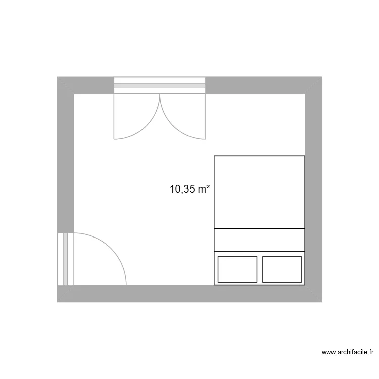 papa chambre. Plan de 1 et 10 m² papa chambre. Plan de 1 et 10 m²