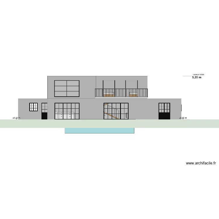 maison landaise. Plan de 14 Pièces et 197 m² maison landaise. Plan de 14 Pièces et 197 m²