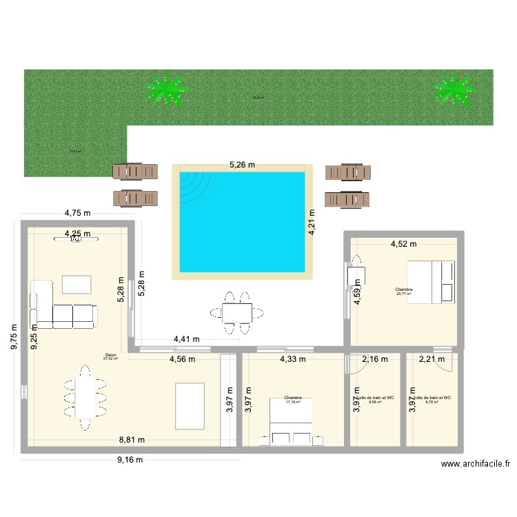 Phase 2. Plan de 5 pièces et 113 m2