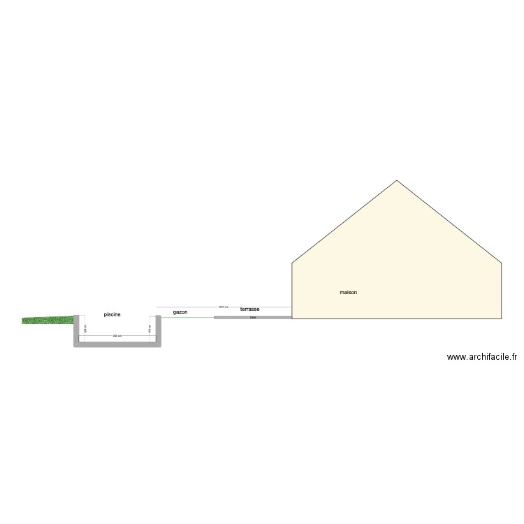 plan piscine coupe projet Lacombe. Plan de 0 pièce et 0 m2