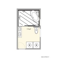 Salle de bain Vincent bain dans douche diagonal