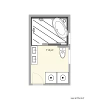 Salle de bain Vincent bain dans douche diagonal