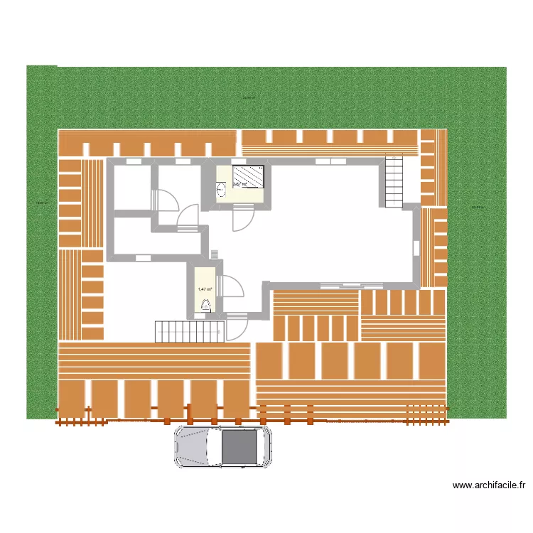 maison orchamps. Plan de 2  et 4 m²