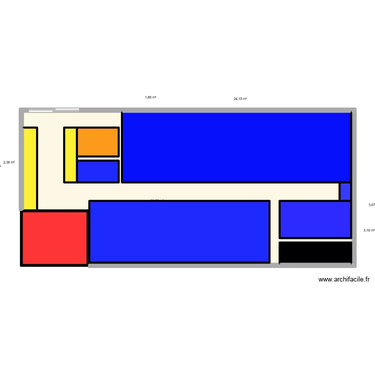 Decath sage. Plan de 11  et 138 m²