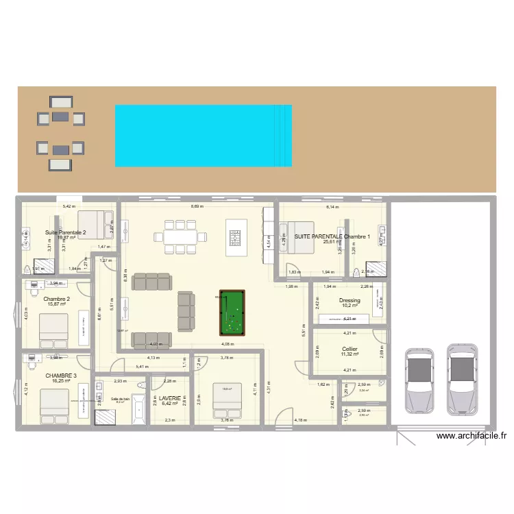 arriet161. Plan de 17 Pièces et 321 m²