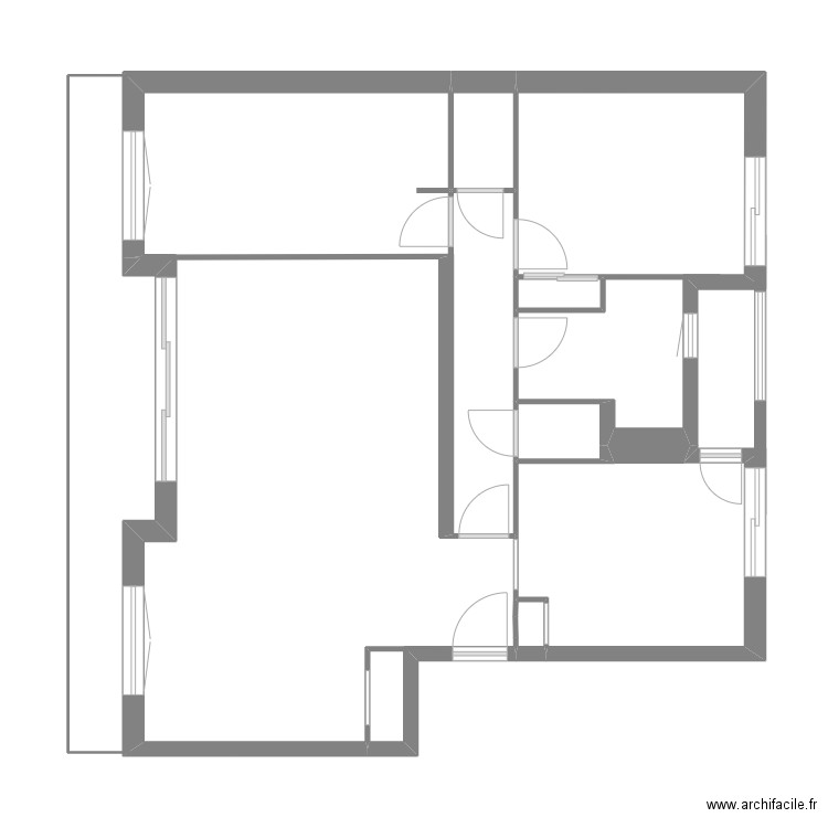 VENOUIL. Plan de 8 pièces et 70 m2