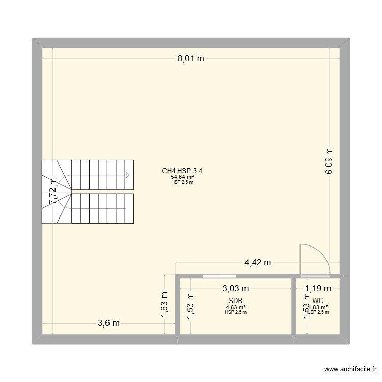 2EME ETAGE PANTIER. Plan de 0 pièce et 0 m2