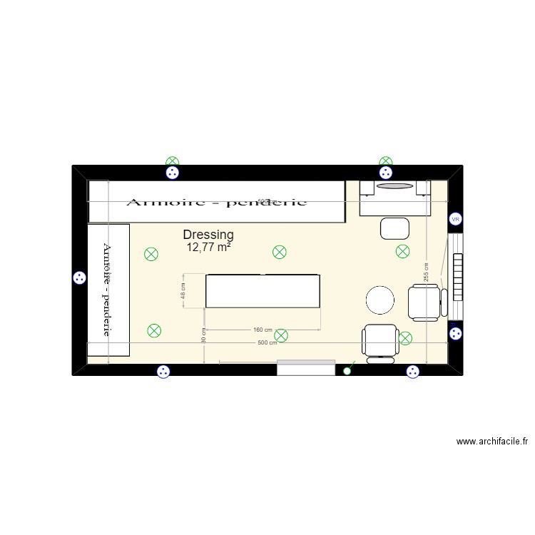dressing. Plan de 0 pièce et 0 m2