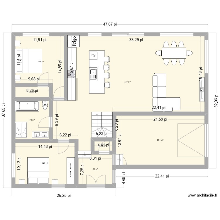 Garage sur le côté n2. Plan de 0 pièce et 0 m2