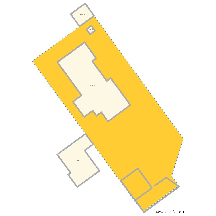 NV EXT. Plan de 4 pièces et 308 m2