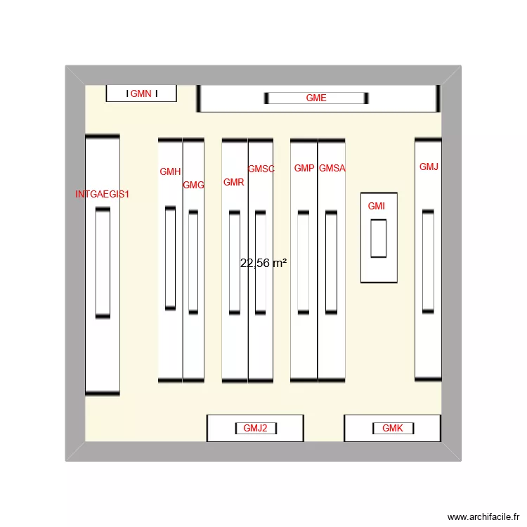 PLAN BAS. Plan de 1 pièce et 23 m²
