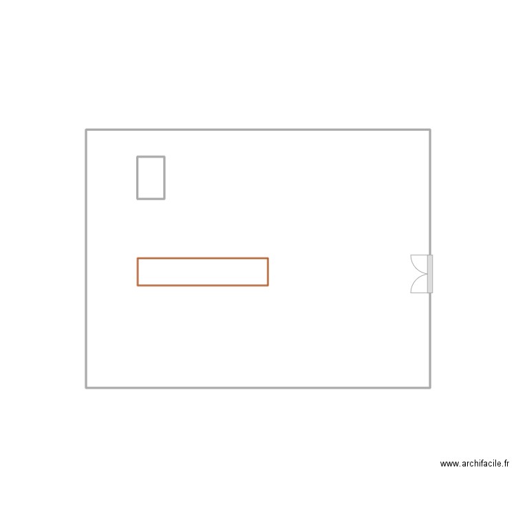 Jardin. Plan de 3 pièces et 13 m2