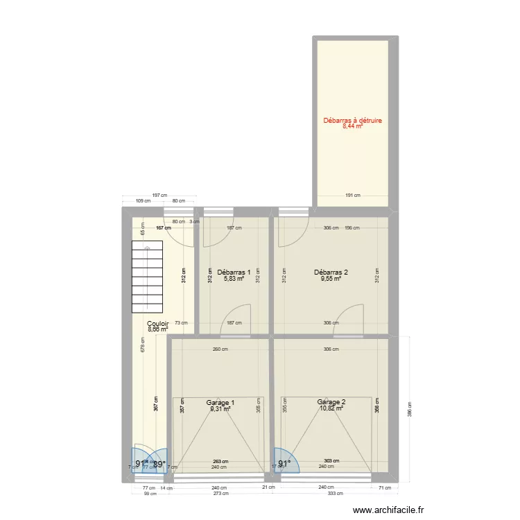 immeuble1 RDC existant . Plan de 