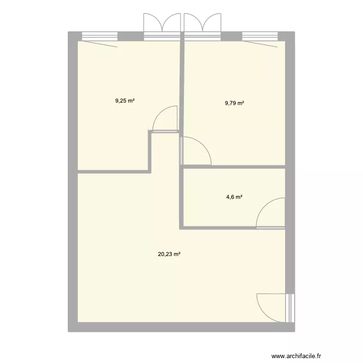 Armenti&egrave;res gare. Plan de 4  et 44 m²