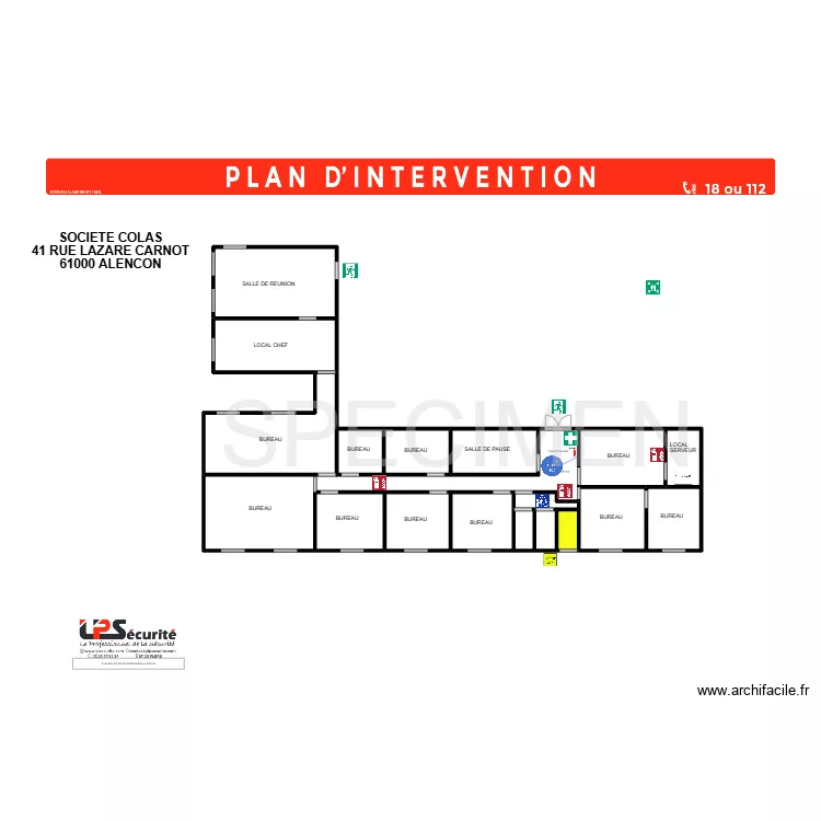 BUREAU COLAS. Plan de 