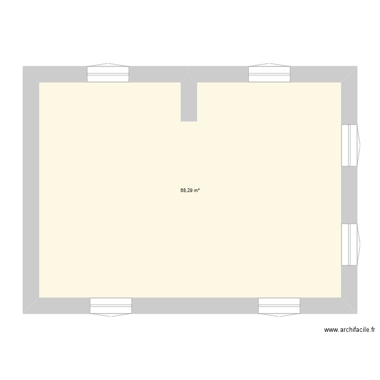 DPE 2. Plan de 1 pièce et 68 m2