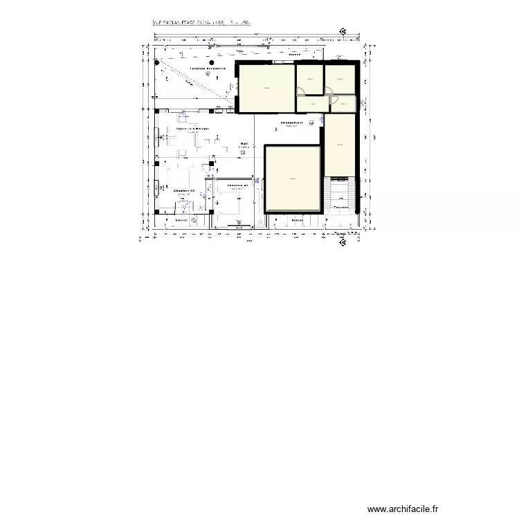 plan maison etage 1. Plan de 8  et 155 m²