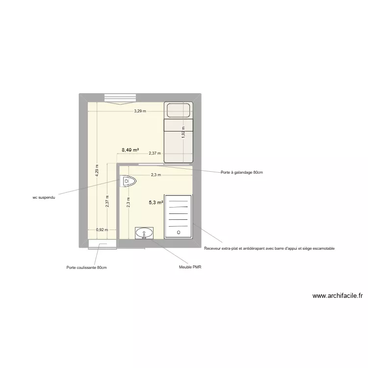 cocguen 1. Plan de 2 Pièces et 14 m² cocguen 1. Plan de 2 Pièces et 14 m²