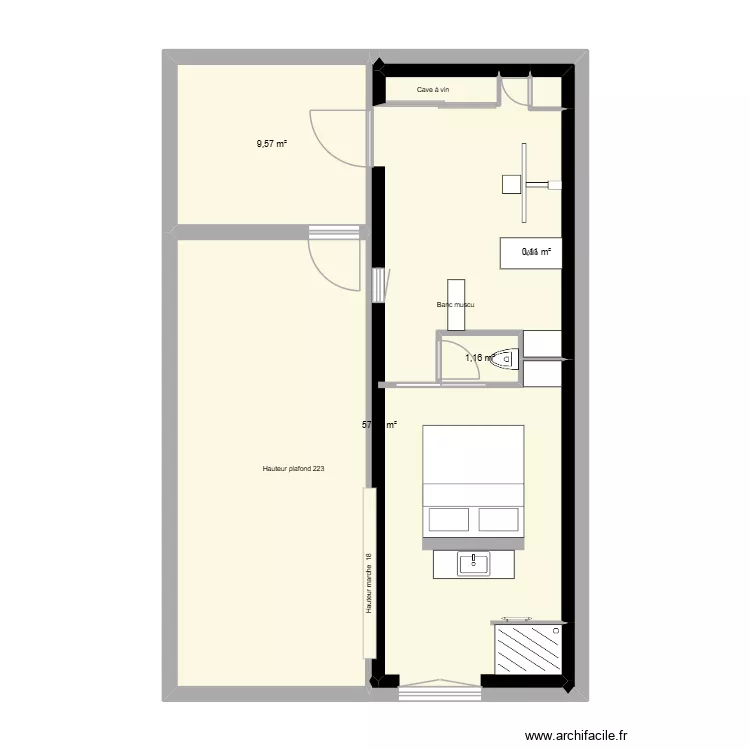 Plan T&S Leroux 2. Plan de 6  et 70 m²