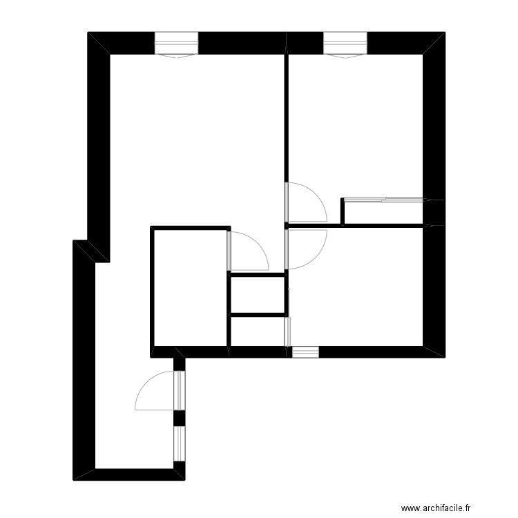 Baba. Plan de 6 pièces et 54 m2