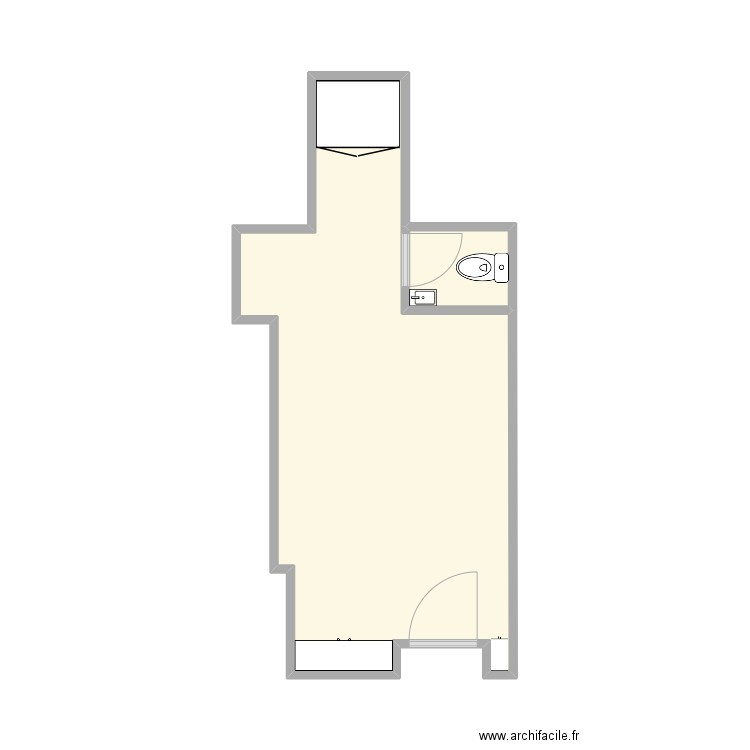 BOUTIQUE #37. Plan de 2 pièces et 20 m2