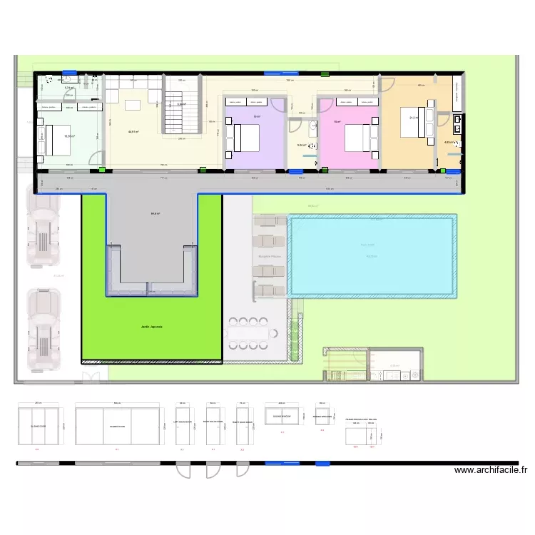 Plan. Plan de 28 Pièces et 795 m²