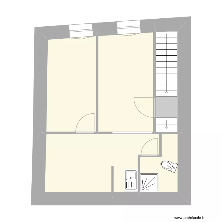 POTIERS 3 R+1. Plan de 