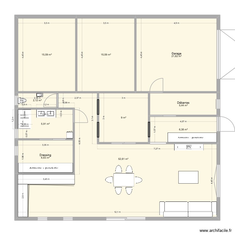Patio. Plan de 0 pièce et 0 m2